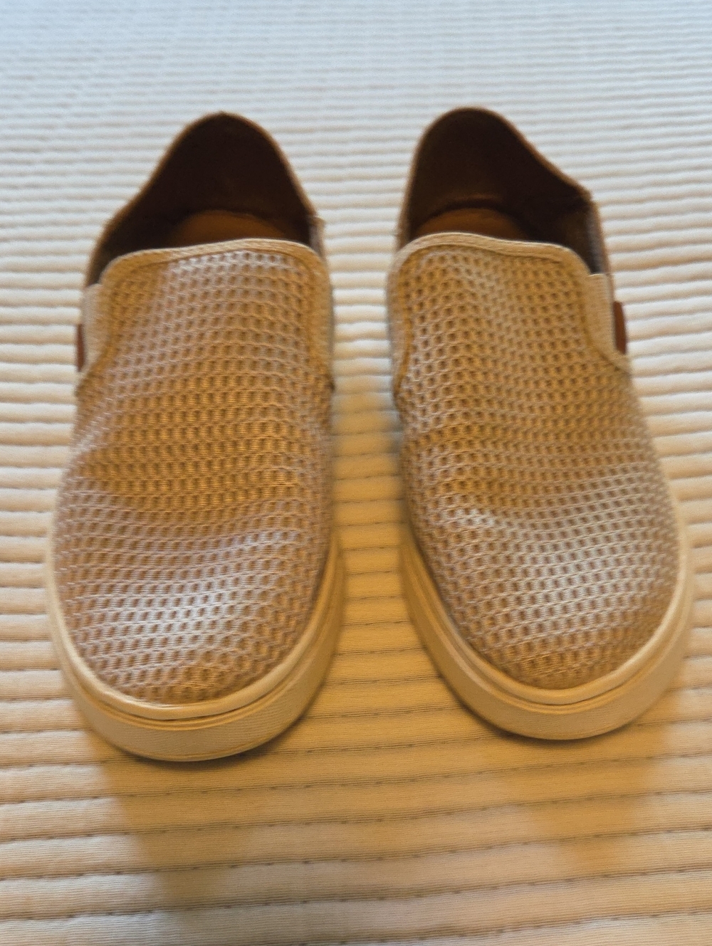 OluKai Women's Slip-On Mesh Loafers - Beige